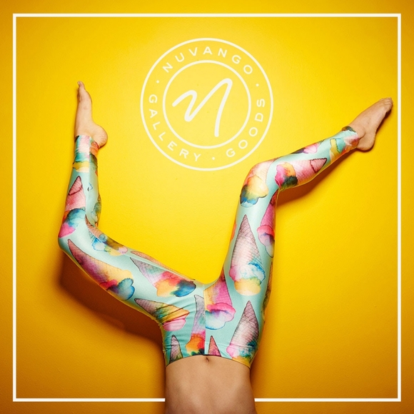 Nuvango Ice Cream Print Leggings by Ninola Size Medium - Picture 1 of 16